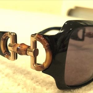 Gucci Black w/ Gold& Bamboo Accents Square D28bm